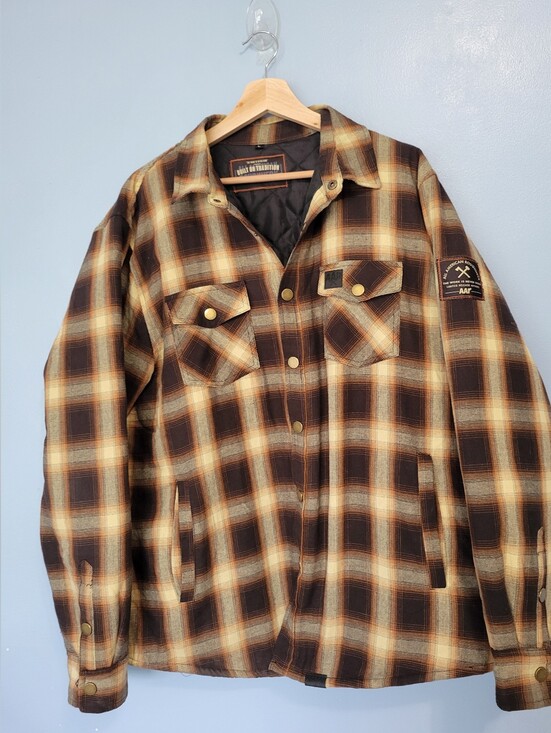 All American Roughneck Other - All American Roughneck Men's Plaid Work Jacket Brown & Tan L